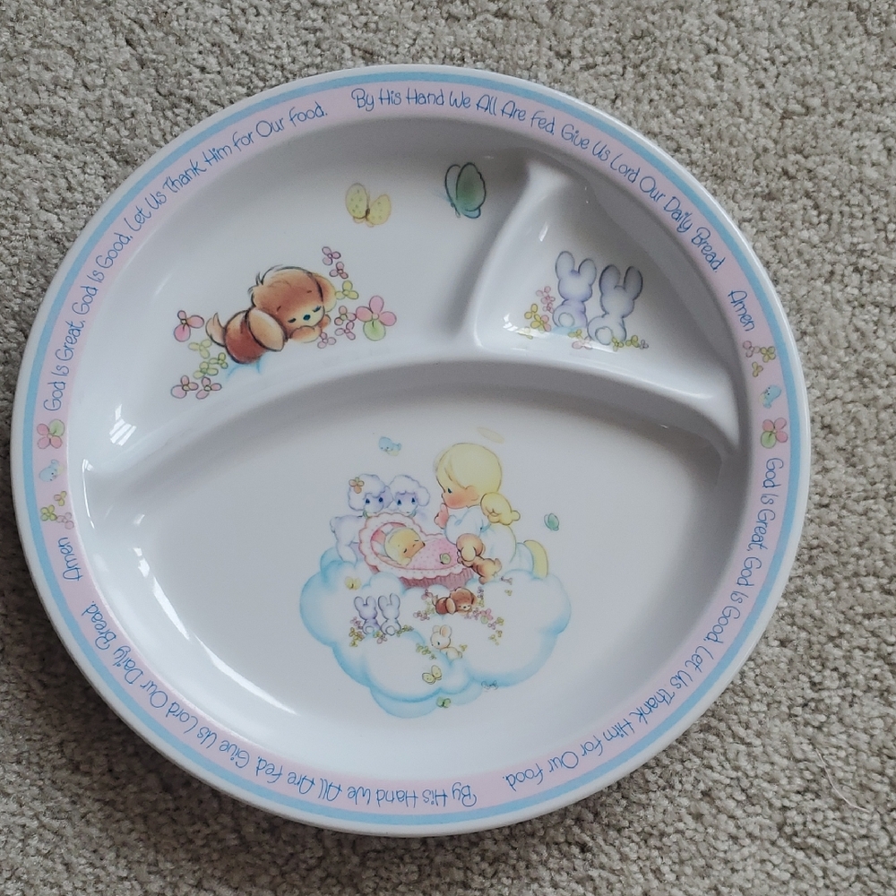1987 Precious Moments Child's Divided Plate
